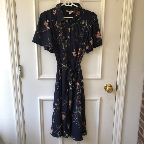Nanette Lepore Floral Pintuck Pleat Dress - Picture 2 of 5